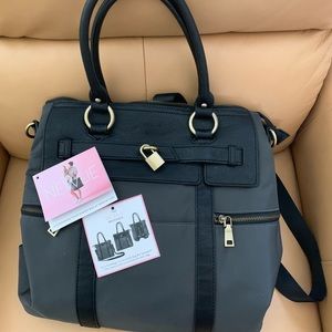 Newlie Louise Backpack Designer Diaper Bag Black